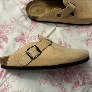 Beige Slip-On Clogs with Buckle From TikTok
shop